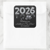 Brilliant Diamonds Luxury New Year 2026 Vierkante Sticker (Tas)