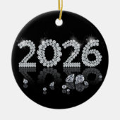 Brilliant Diamonds New Year 2026 Luxury Keramisch Ornament (Voorkant)