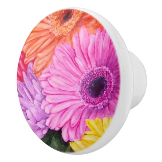 BRILLIANT GERBER FLOWERS CERAMIC KNOB KERAMISCHE KNOP (Rechts)