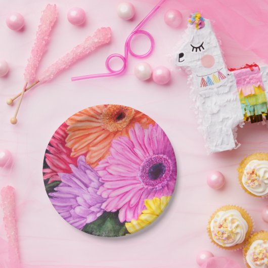 BRILLIANT GERBER FLOWERS PAPIER BORD (Feest)