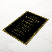 Brilliant Glow ECHTE FOLIE Modern Wedding Invitati Uitnodiging (Gedraaid)