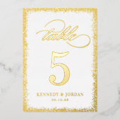 Brilliant Glow REAL FOLIE Tafelnummer Kaart (Voorkant)