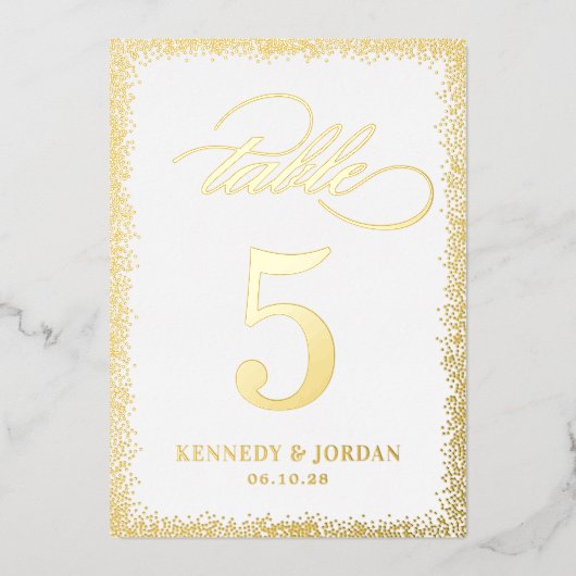 Brilliant Glow REAL FOLIE Tafelnummer Kaart (Voorkant)