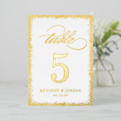 Brilliant Glow REAL FOLIE Tafelnummer Kaart (Staand Voorkant)