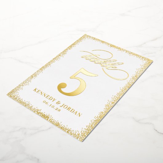 Brilliant Glow REAL FOLIE Tafelnummer Kaart (Gedraaid)