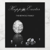 Brilliant Happy Easter Egg Diamonds Wijn Etiket (Enkel label)