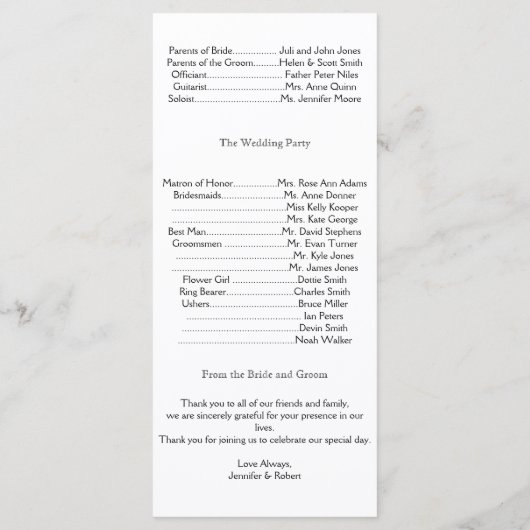 Brilliant Hearts: Black Ribbon en Diamond Programm Programmakaart (Achterkant)