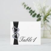 Brilliant Hearts: Zwart Lint en D Tafelnummer (Staand voorkant)