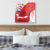 Brilliant Maine Lobster Canvas Afdruk (Insitu (Slaapkamer))