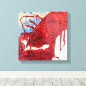 Brilliant Maine Lobster Canvas Afdruk (Insitu (Houten vloer))
