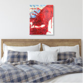 Brilliant Maine Lobster Canvas Afdruk (Insitu (Slaapkamer))
