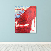 Brilliant Maine Lobster Canvas Afdruk (Insitu (Houten vloer))