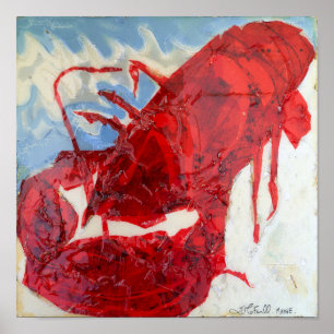 Brilliant Maine Lobster Poster
