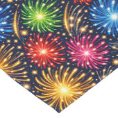 Brilliant Midnight Fireworks Pattern Korte Tafelloper (Hoek)