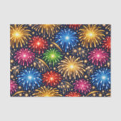 Brilliant Midnight Fireworks Pattern Tissuepapier (Voorkant)