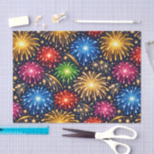 Brilliant Midnight Fireworks Pattern Tissuepapier (Craft)
