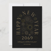 Brilliant New Year Firework Business Greeting Card Feestdagenkaart (Voorkant)
