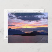 Brilliant Pink Inside Passage Sunset Postcard Briefkaart (Voorkant / Achterkant)