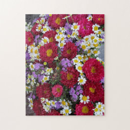 Brilliant Purple Florals Puzzle, 11" x 14", 252 pc Legpuzzel