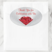 Brilliant Ruby 40th Jubileum Dank u Stickers (Tas)