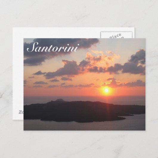 Brilliant Santorini Sunset Briefkaart (Voorkant / Achterkant)
