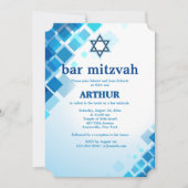 Brilliant Squares Bar Mitzvah Uitnodiging (Voorkant)