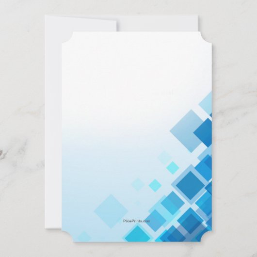 Brilliant Squares Bar Mitzvah Uitnodiging (Achterkant)