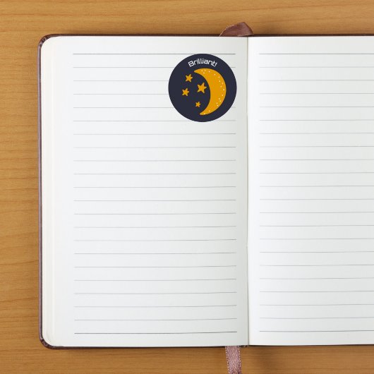 Brilliant Stars en Moon Space Stickers