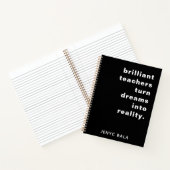 Brilliant Teacher Retro Black & White Design Notitieboek (Binnen)