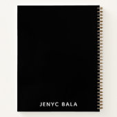 Brilliant Teacher Retro Black & White Design Notitieboek (Achterkant)