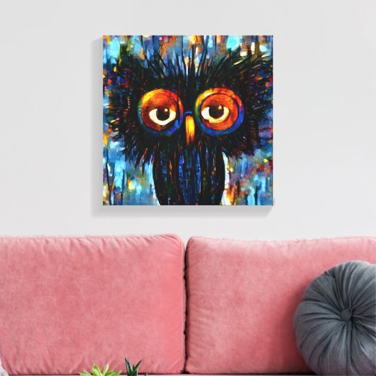 Brilliant & Wise Owl Canvas Afdruk (Insitu (Woonkamer))