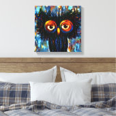 Brilliant & Wise Owl Canvas Afdruk (Insitu (Slaapkamer))