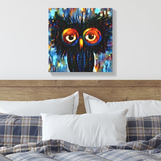 Brilliant & Wise Owl Canvas Afdruk (Insitu (Slaapkamer))