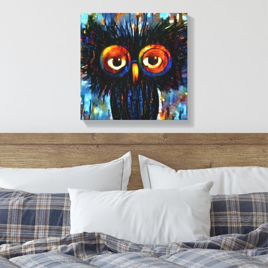 Brilliant & Wise Owl Canvas Afdruk (Insitu (Slaapkamer))