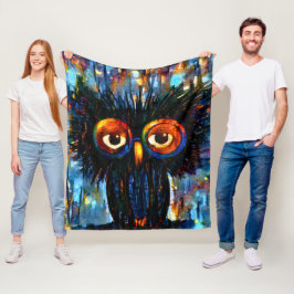 Brilliant & Wise Owl Fleece Deken