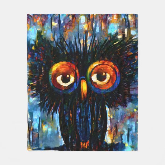 Brilliant & Wise Owl Fleece Deken (Voorkant)