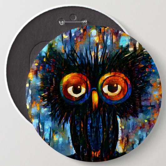 Brilliant & Wise Owl Ronde Button 6,0 Cm (Voorkant /achterkant)