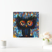 Brilliant & Wise Owl Vierkante Klok (Huis)