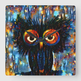 Brilliant & Wise Owl Vierkante Klok