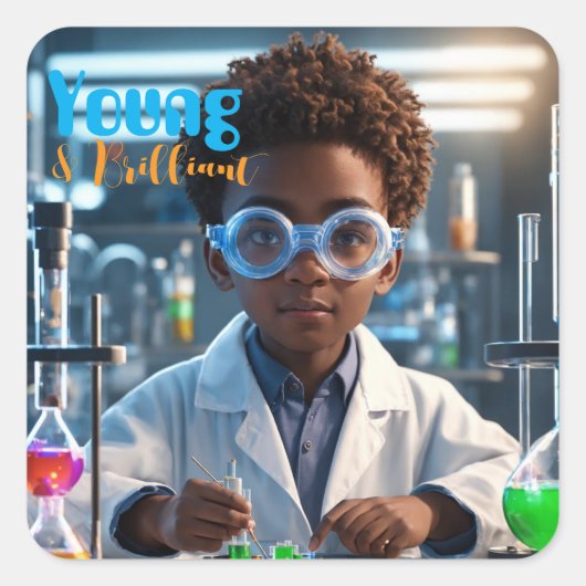 Brilliant Young Scientist   Vierkante Sticker (Voorkant)