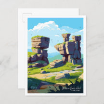 Brimham Rocks Head Engeland  illustratie