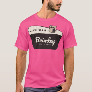 Brimley State Park Michigan Welkomstbord T-shirt