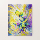 Brimstone Butterfly met Dode Brandnetel Bloemen Ol Legpuzzel (Verticaal)