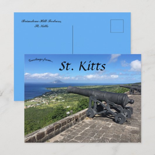 Brimstone Hill Fortress St Kitts Briefkaart (Voorkant / Achterkant)