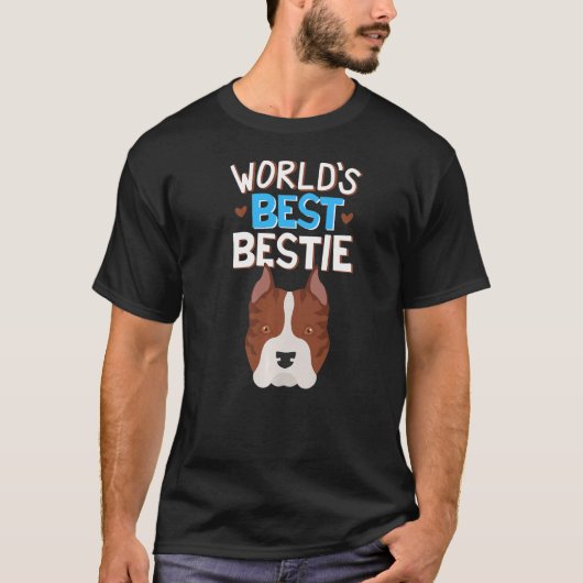 Brindle American Pit Bull Terrier World's Best Bes T-shirt (Voorkant)