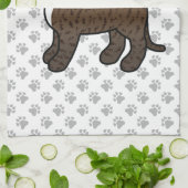 Brindle and White Staffordshire Bull Terrier Dog Theedoek (Gevouwen)