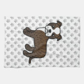 Brindle and White Staffordshire Bull Terrier Dog Theedoek (Horizontaal)