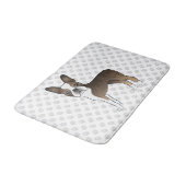 Brindle Boston Terrier Cartoon Dog Illustratie Badmat (Gekanteld)