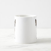 Brindle Boston Terrier Cute Cartoon Dog & Name Koffiemok (Center)