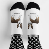 Brindle Boston Terrier met naam en poten Sokken (Top)